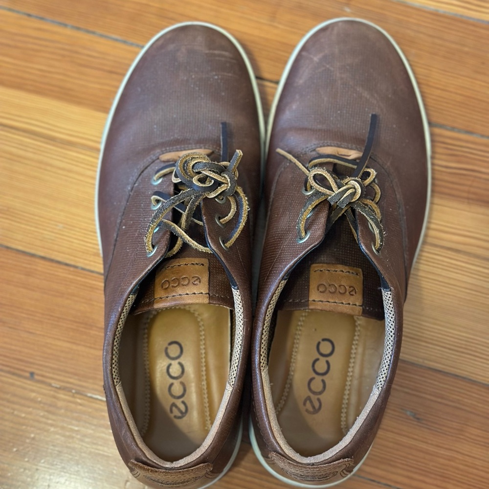 ECCO Men's Brown Leather Shoes 45 / 11